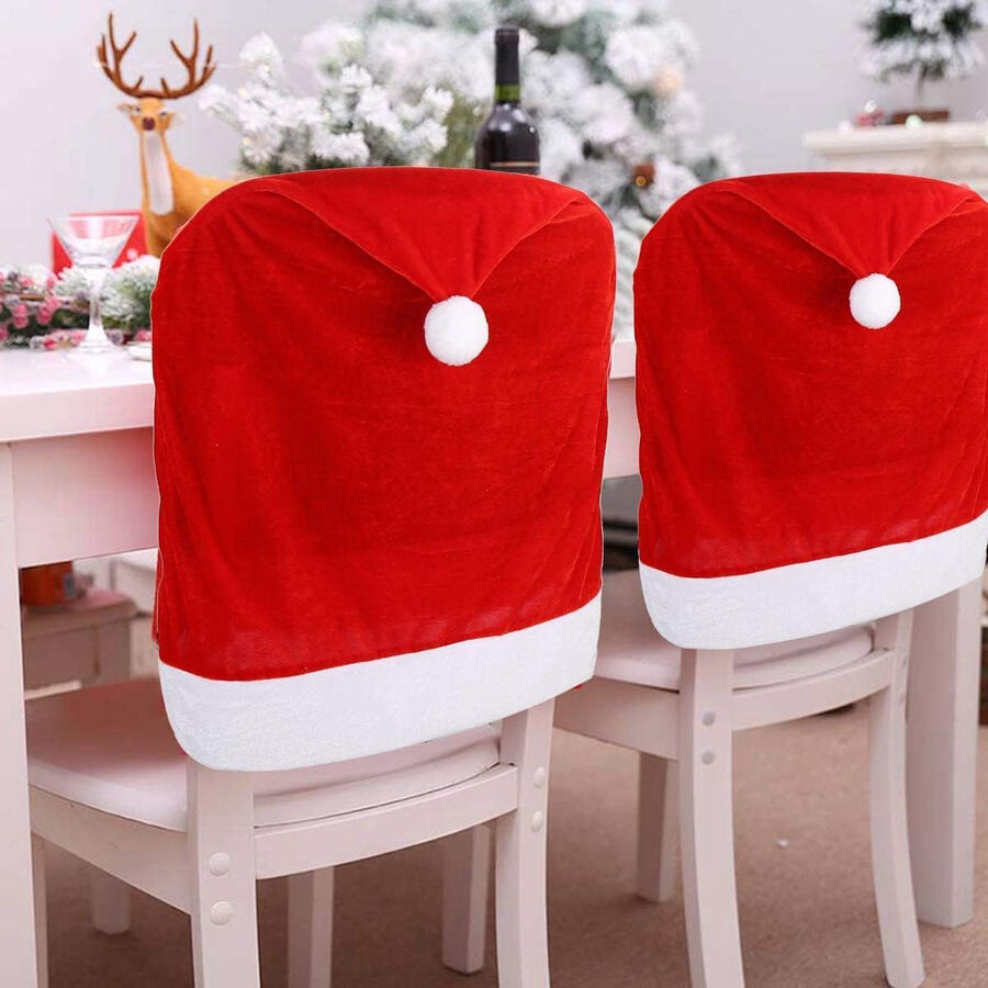 Red hat dining chair slipover